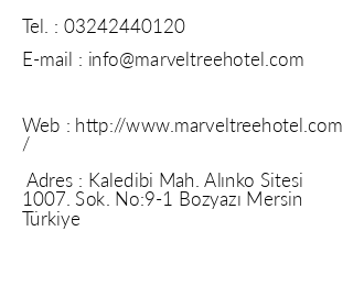 Marvel Tree Hotel iletiim bilgileri